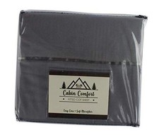 Cabin Comfort - Cot Sheet for Camping and RV Cots - 1 Piece Cot Fitted Grey