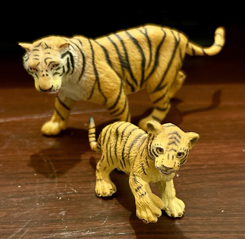 Safari Ltd Tiger & Tiger Cub Set 1996 EUC