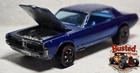 Hot Wheels Redlines Custom Cougar, Blue w/Blue Int, 1968 Sweet 16, Hong Kong