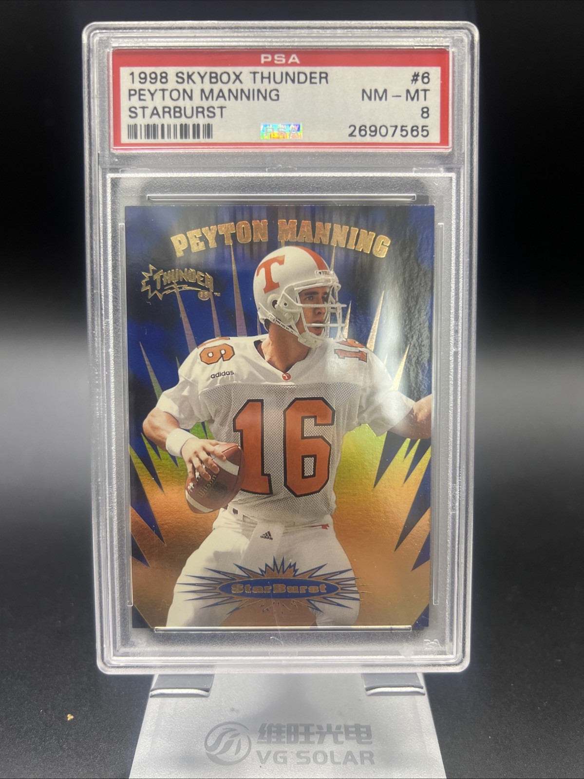 1998 Skybox Thunder - Starburst Peyton Manning #6 SB (RC) view 1