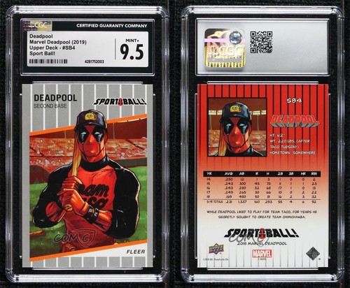 2019 Marvel Deadpool Sport Ball! 1989 Fleer Bill Ripken #SB4 CGC 9.5 Mint+ 1c6 - Picture 3 of 3