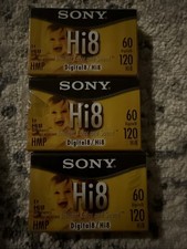 SONY Hi8 120 MINUTES DIGITAL 8 60 MINUTES CAMCODER TAPE, NTSC, HMP SET OF 3