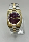 VTG Seiko 7006-6009 Two Tone Burgundy Dial Automatic Men’s Wristwatch Fair Runs