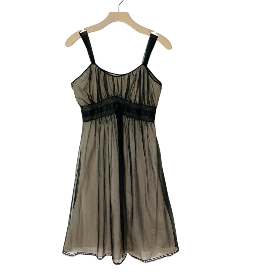 VINTAGE Two Piece Peignoir Set Black & Red Dress & Robe XS / Small Petite Goth - Image 3 of 4