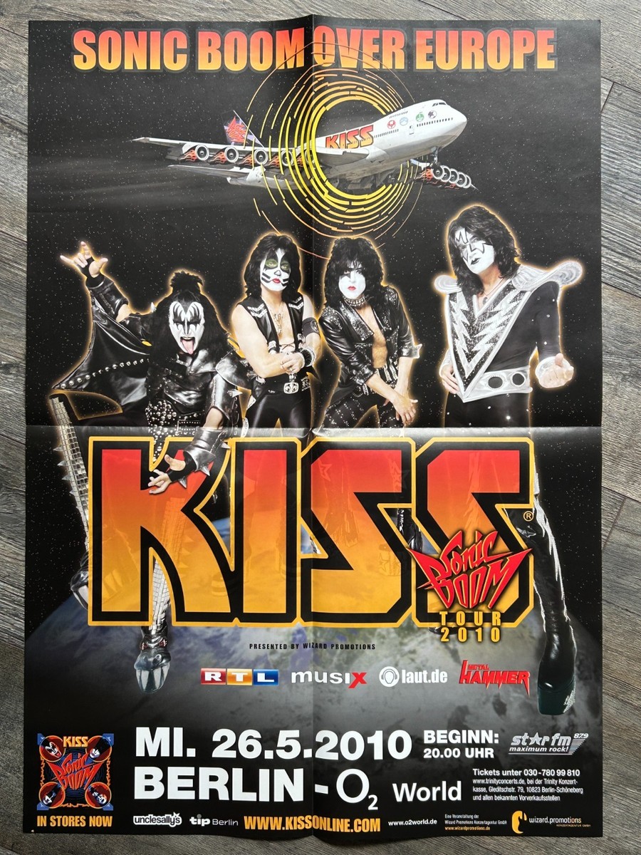 KISS Concert Poster Sonic Boom Over Europe Berlin Germany 2010 Vintage Kiss
