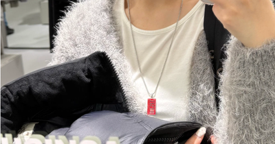 Diesel Dx1368 Stainless Steel Logo Dog Tag Necklace Red Silver 