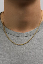 9ct Gold Franco Chain Necklace 24 Inch UK Hallmarked