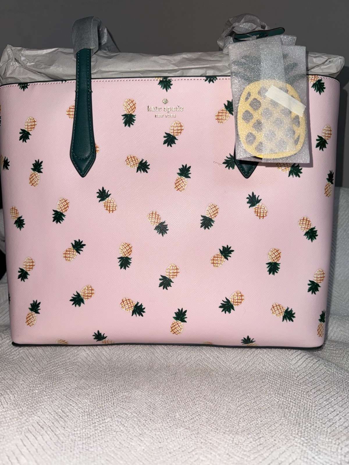 Kate Spade(Pineapple Print) Handbag, Makeup Case, And Billfold thumbnail 3