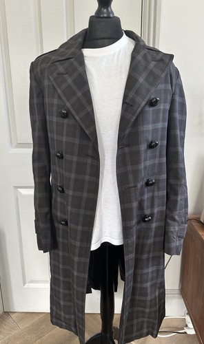 Tom Ford, VINTAGE Tom Ford_Men’s Trench Full Length_Fully Lined 100% Wool Green/grey Check