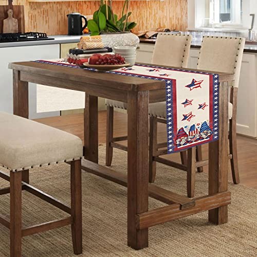 4th of July Table Runner Gnome Stars Patriotic America Memorial Day - Picture 3 of 6