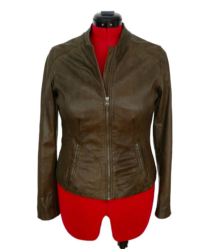 Marc O'Polo Lederjacke 38 Slim Übergangsjacke light leather jacket Braun - Bild 1 von 9