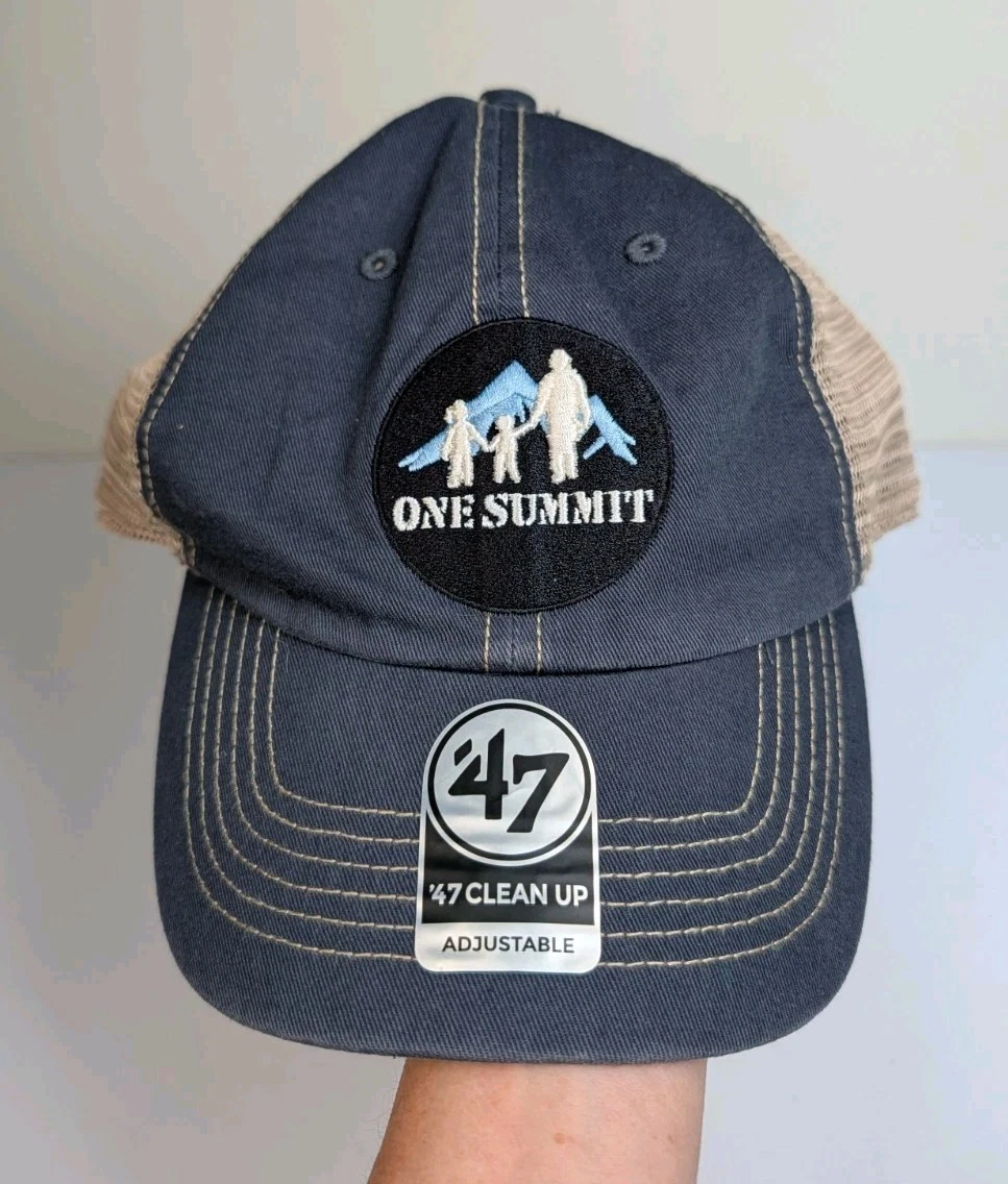 Unisex One Summit '47 Clean Up Adjustable Baseball Hat Cap Embroidered Flag