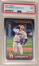 2024 Topps Series 2 PSA 9 Yoshinobu Yamamoto RC Dodgers Rookie Card #553. rookie card picture