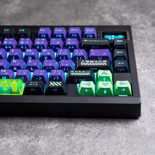 Keycaps Set - Side Printed Shine Through 139 Keys Japanese PURPLE KEYCAP SET - 第 5/6 張圖片