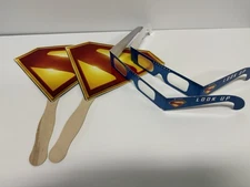 SUPERMAN (2025) 2x Promo Fan + 2x Fireworks Enhancing Glasses