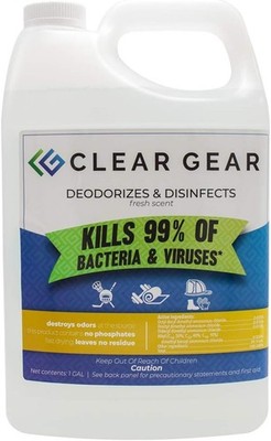 Clear Gear - 1 Gallon Disinfectant, Cleaner, and Deodorizer for Sports Equipment