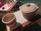 2 ROBINSON RANSBOTTOM  POTTERY CROCKS ONE LIDDED — photo 1