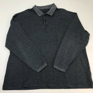 George Polo Shirt Mens XXL White Navy Blue Long Sleeve Casual | eBay