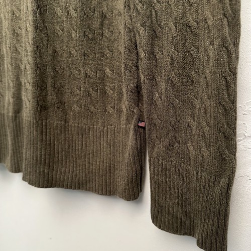 Polo Ralph Lauren Damen Strickpullover Sweater Zip Pullover Gr. L Grün - Bild 2 von 3