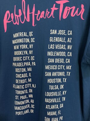 MADONNA REBEL HEART TOUR T SHIRT OFFICIAL AUTHENTIC NEW Medium