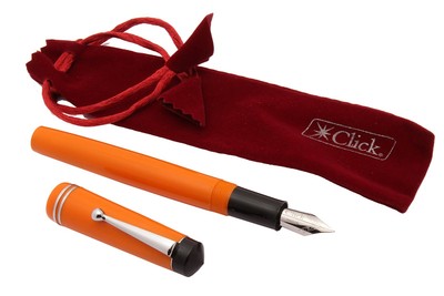 Flex Nib Diplomate Click Fountain Pen Acrylic Red GLARE Collection