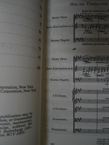 MAX REGER Orchestra Variations Theme of MOZART Op.132 - Edition Eulenburg Score - Picture 10 of 19