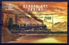 Indonesia 1782 MNH Trains Locomotives Railway Transportation ZAYIX 0224S0062M