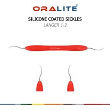 Silicone Coated Langer 1-2 Curette Periodontics Dental Hygienist Hand Instrument