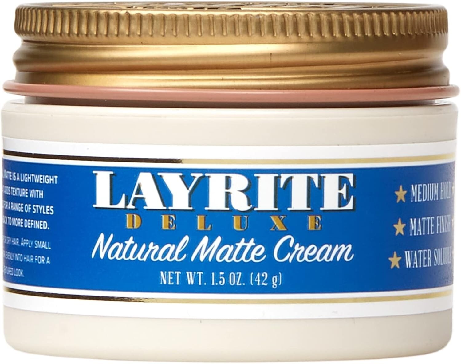 Layrite Crema Capelli Argilla Cemento 42 g Presa Forte Solubile in Acqua Opaca