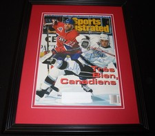 Mathieu Schneider Signed Framed 1993 Sports Illustrated Magazine Cover Canadiens