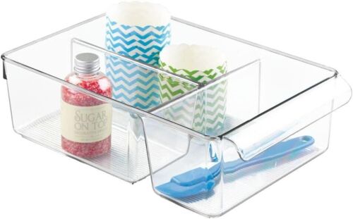 iDesign Linus Aufbewahrungsbox Küchen Organizer Kunststoff 3 Fächer durchsichtig - Bild 1 von 9