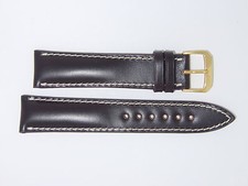 RIOS1931 Genuine Shell Cordovan Leather Watch Band Strap 20 mm Mocha "New York"