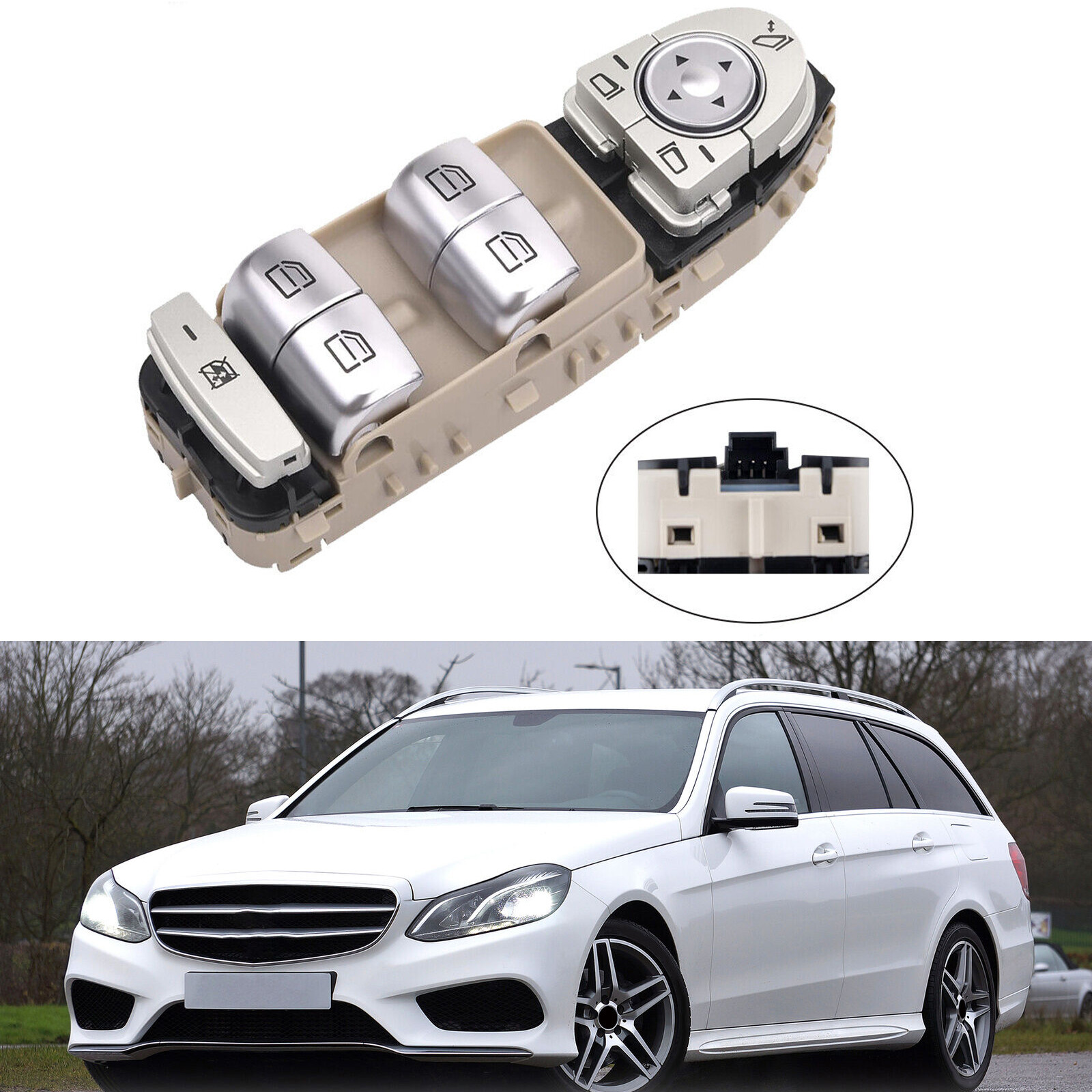 For Mercede-Benz C300 GLC300 C43 2015-2018 Power Window Switch Master Left Front
