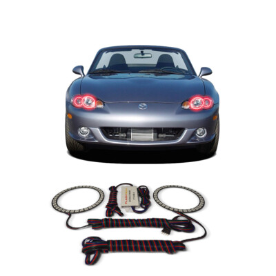 Bright Red Angel Eye Headlight Halo kit for Mazda Miata 01-05