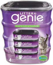 Litter Genie, Ultimate Cat Litter Disposal System Refills, Odor Control, 4 Pack