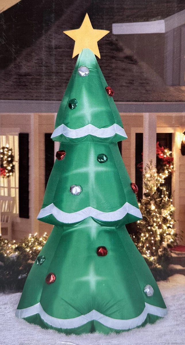 Holiday Time Christmas Airblown Inflatable Yard Christmas Tree Giant 10 ft Tall