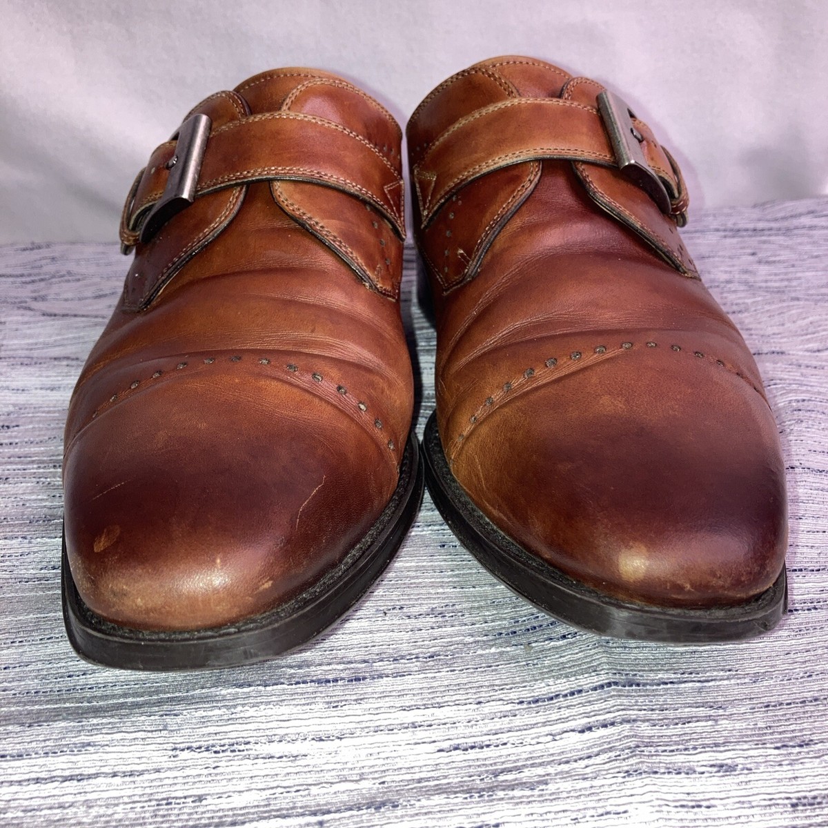Magnanni 19736 Carey Burnished Brown Leather Monk Strap  display picture 2