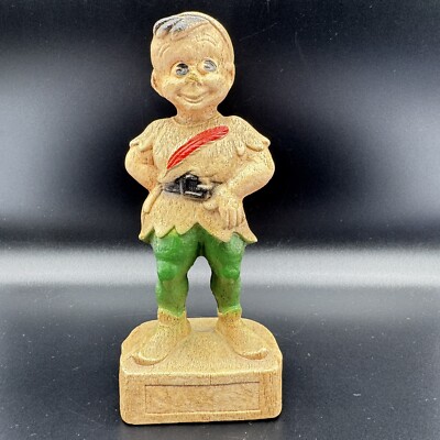 Vintage Elf Pixie Syroco Wood Fiber Figure Character Award 1946 Peter Pan