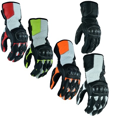 Motorradhandschuhe Race Leder Motorrad Herren Damen Handschuhe Motorrad Sommer