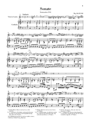 Carl Philipp Emanuel Bach Gamba Sonatas, Wq 88, 136, 137 Edition for Gamba (Viol