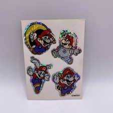 RARE Vintage 1993 PVI Mario Prism Vending Machine Sticker Nintendo Mario Bros