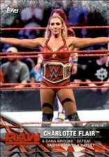 Charlotte Flair & Dana Brooke def. Sasha Banks & Bayley 2017 Topps WWE #WWE-7