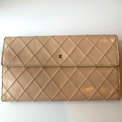 Authentische CANEL Bicolore Bi-Fold Geldbörse Pink Beige Portemonnaie Made in...