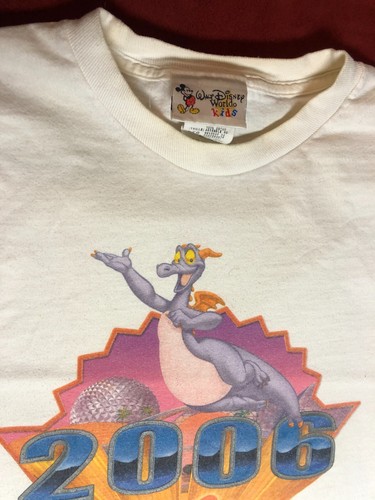 Walt Disney World Epcot 2006 Figment Shirt Small White Distressed Stained XL? - Picture 21 of 22