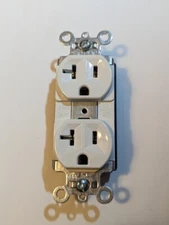 Pass & Seymour PTTR5362-W Plug Tail Duplex Receptacle 20A 125V White