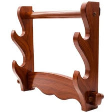 Medieval 2 Tier Sword Holder Wall Mount Katana Display Stand Samurai Sword Rack