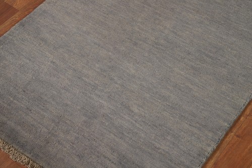 Classic Gabbeh Solid Grey Wool Modern 10 ft. Runner Rug - Timeless Beauty 3x10 - Picture 7 of 17