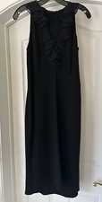 Elie Tahari 100% Silk Ruffled And Lace Up Tie Front Dress Size 10
