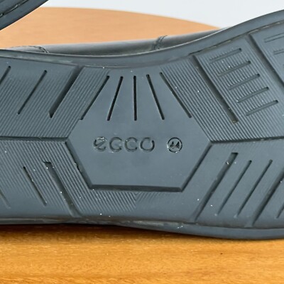 Mens Ecco Black Leather Slip On Driving Loafers Shoes Size  display picture 2
