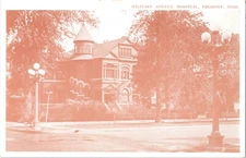 Postcard Fremont Military Avenue Hospital Fremont NB